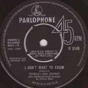 Shirley and Johnny - I Don't Want To Know