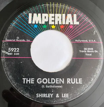 Shirley And Lee - Hey Little Boy / The Golden Rule