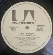 Double LP - Shirley Bassey - Live In Japan