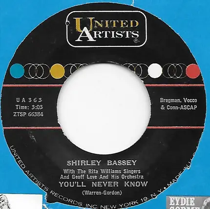 Shirley Bassey - Reach For The Stars / You'll Never Know