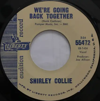 Shirley Collie - We're Going Back Together / No Wonder I Sing