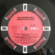 LP - Shirley Scott Trio - For Members Only - Mono