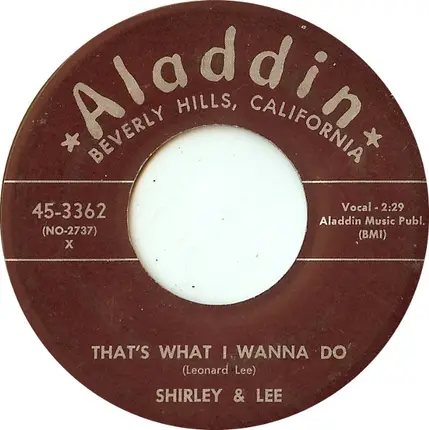 Shirley And Lee - When I Saw You / That's What I Wanna Do