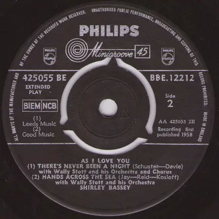 Shirley Bassey - As I Love You