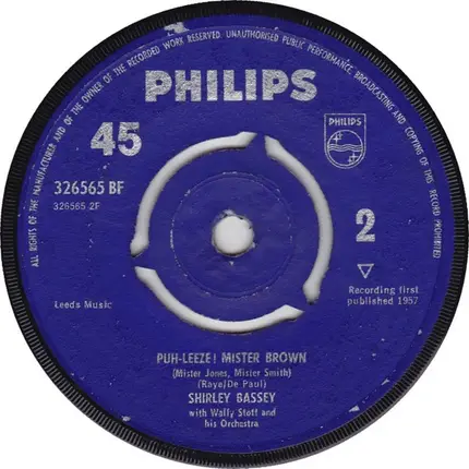 Shirley Bassey - The Wayward Wind / Puh-Leeze! Mister Brown