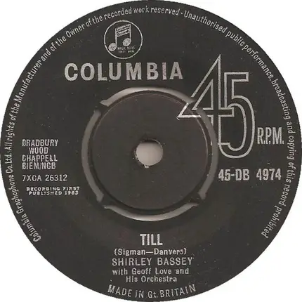 Shirley Bassey With The Frank Barber Orchestra - What Kind Of Fool Am I?