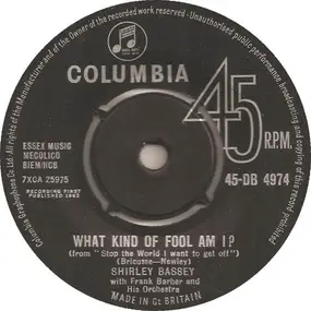 Shirley Bassey - What Kind Of Fool Am I?