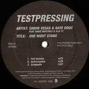 12inch Vinyl Single - Simon Vegas & Nate Dogg Feat. Angie Martinez & Illo 77 - One Night Stand