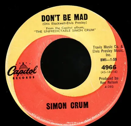 Simon Crum - Don't Be Mad / Little Red Webb