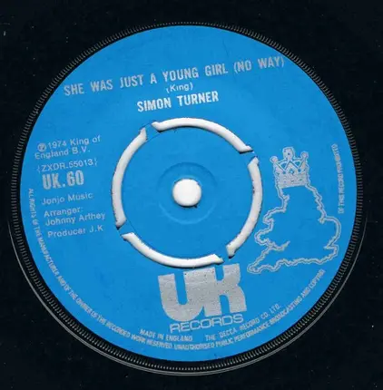 Simon Fisher Turner - She Was Just A Young Girl (No Way) / I'll Take Your Hand