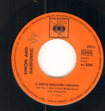 Simon & Garfunkel - A Simple Desultory Philippic / The 59th Street Bridge Song