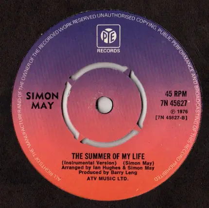 Simon May - The Summer Of My Life