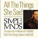 12'' - Simple Minds - All The Things She Said / Promised You A Miracle / Don't You (Forget About Me)