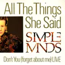 7'' - Simple Minds - All The Things She Said