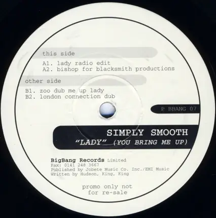 Simply Smooth - 'Lady' (You Bring Me Up)