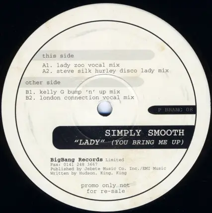 Simply Smooth - 'Lady' (You Bring Me Up)