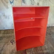 Single-Box 70er Jahre - in orange, für ca. 100 Singles