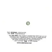 12inch Vinyl Single - Sinistarr / [sub] - Drama Dub / Instantaneous - White, numbered