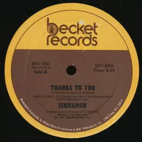 Sinnamon - Thanks To You