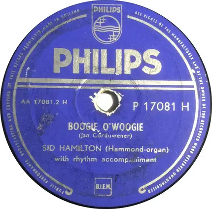 Sid Hamilton - Boogie Woogie Cocktail / Boogie O'Woogie