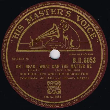 Sid Phillips And His Orchestra - Hors D'Oeuvres / Oh ! Dear ! What Can The Matter Be