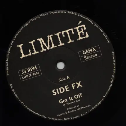 Side FX - Get It Off / Let's Get This Thing Off