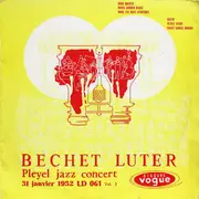 10'' - Sidney Bechet , Claude Luter - Pleyel Jazz Concert - Vol. 2