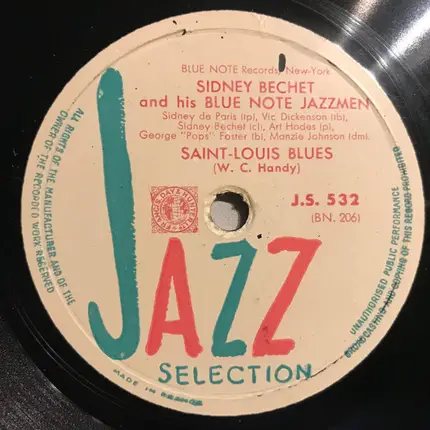 Sidney Bechet And His Blue Note Jazz Men - Saint-Louis Blues / Jazz Me Blues