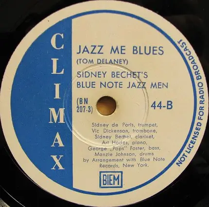 Sidney Bechet And His Blue Note Jazz Men - St. Louis Blues / Jazz Me Blues