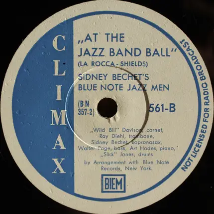 Sidney Bechet And His Blue Note Jazz Men - Tin Roof Blues / At the Jazz Band Ball