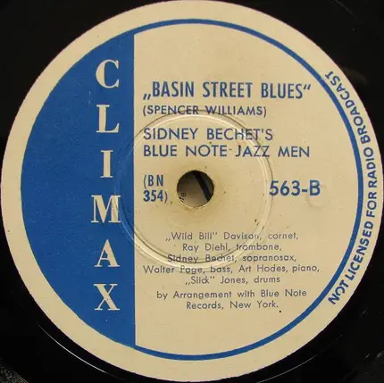 Sidney Bechet And His Blue Note Jazz Men - When The Saints Go Marching In / Basin Street Blues