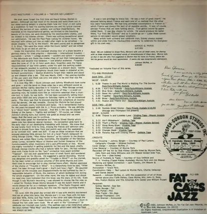 Sidney Bechet And His New Orleans Rhythm Kings - Never No Lament - Jazz Nocturne Volume 8