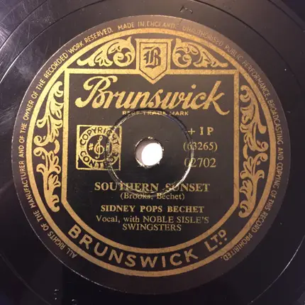 Sidney Bechet With Noble Sissle Swingsters - Blackstick / Southern Sunset