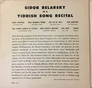 LP - Sidor Belarsky - In A Yiddish Song Recital - EP