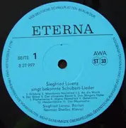LP - Siegfried Lorenz - Siegfried Lorenz Singt Bekannte Schubert-Lieder