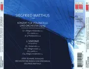 CD - Siegfried Matthus - Symphony No. 2 / Concerto For Violoncello And Orchestra