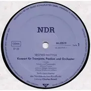 LP - Siegfried Matthus , Wolfgang Amadeus Mozart , NDR Sinfonieorchester - Konzert Für Trompete Pauken Und Orchester / Klarinettenkonzert KV 622