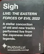 LP - Sigh - Live: The Eastern Forces of Evil 2022
