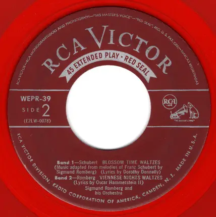 Sigmund Romberg And His Orchestra - Student Prince Waltzes