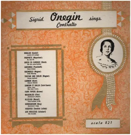 Sigrid Onegrin sings Contralto - Händel, Meyerbeer, Gluck a.o.