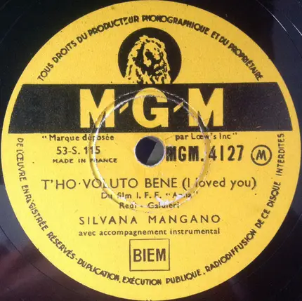 Silvana Mangano - Anna / T'Ho Voluto Bene (I Loved You)