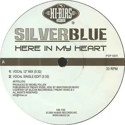 Silverblue - Here In My Heart