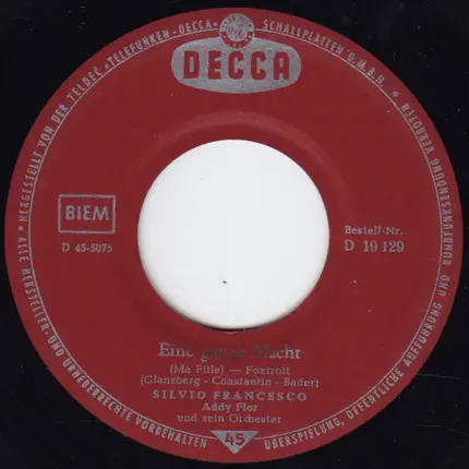 Silvio Francesco - Eine Ganze Nacht / Lula-Lula-Leila
