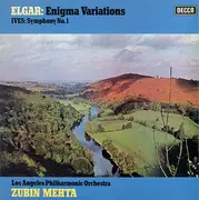 LP - Sir Edward Elgar, Charles Ives / Los Angeles Philharmonic Orchestra , Zubin Mehta - Enigma Variations / Symphony No. 1