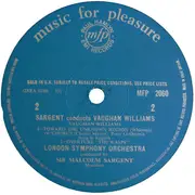 LP - Sir Malcolm Sargent Conducts Ralph Vaughan Williams - Sir Malcolm Sargent Conducts Vaughan Williams