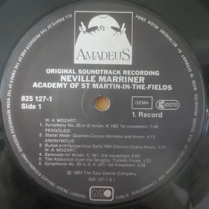 Mozart (Marriner) - Amadeus (Original Soundtrack Recording)