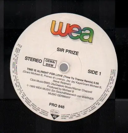 Sir Prize - Time Is Alright For Love