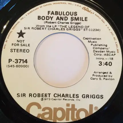 Sir Robert Charles Griggs - Fabulous Body and Smile