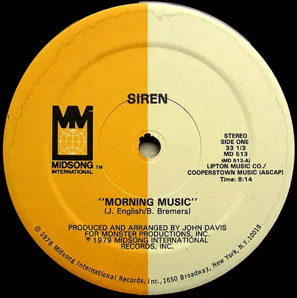 Siren - Morning Music / Open Up For Love