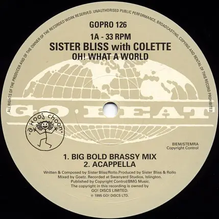 Sister Bliss With Colette - Oh! What A World
